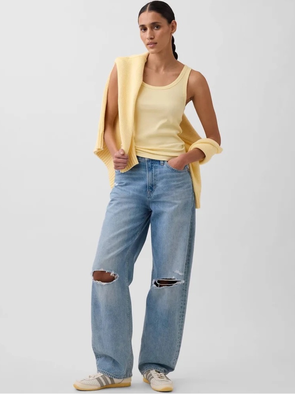 NWT GAP Yellow Ribbed Tank - Small - Picture 2 of 8